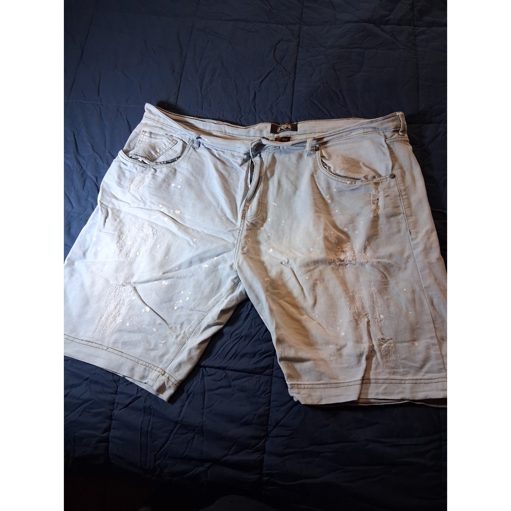 Lions Crest by English Laundry Distressed Blue Denim‎ Jean Shorts - Men's 44